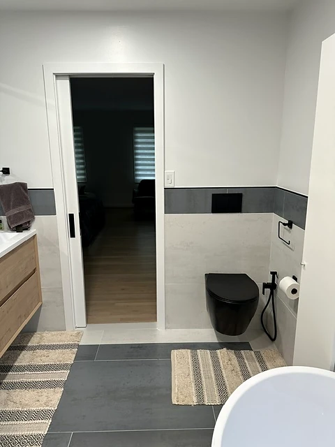 Bathroom renovation — modern shower